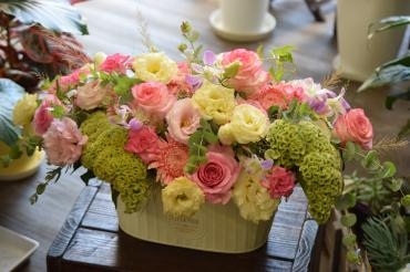 御祝のアレンジメント♪｜「フラワーショップ花よど」　（熊本県天草市の花キューピット加盟店 花屋）のブログ