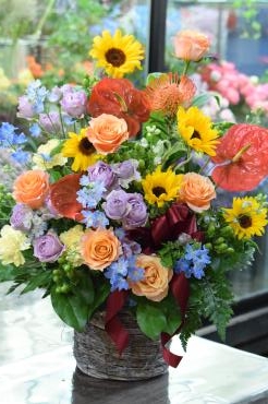 御祝アレンジメント♪｜「フラワーショップ花よど」　（熊本県天草市の花キューピット加盟店 花屋）のブログ