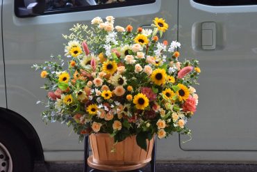 ヒマワリを入れたアレンジ♪｜「フラワーショップ花よど」　（熊本県天草市の花キューピット加盟店 花屋）のブログ