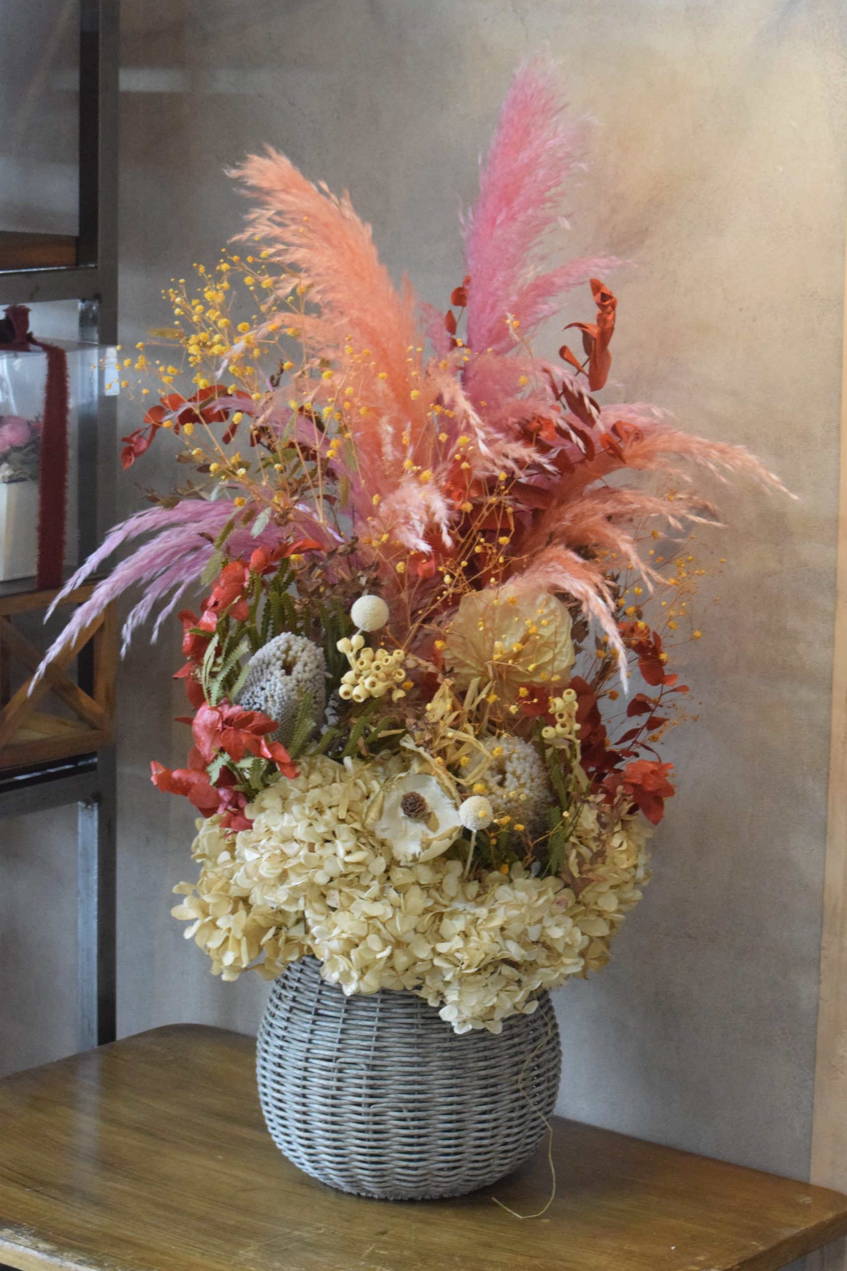 ドライフラワー開店祝いのアレンジメント｜「フラワーショップ花よど」　（熊本県天草市の花キューピット加盟店 花屋）のブログ